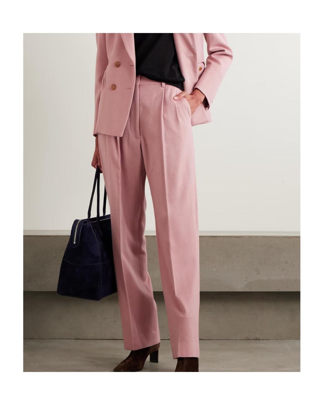 Blazé Milano Pink Pleated Tailored Trousers