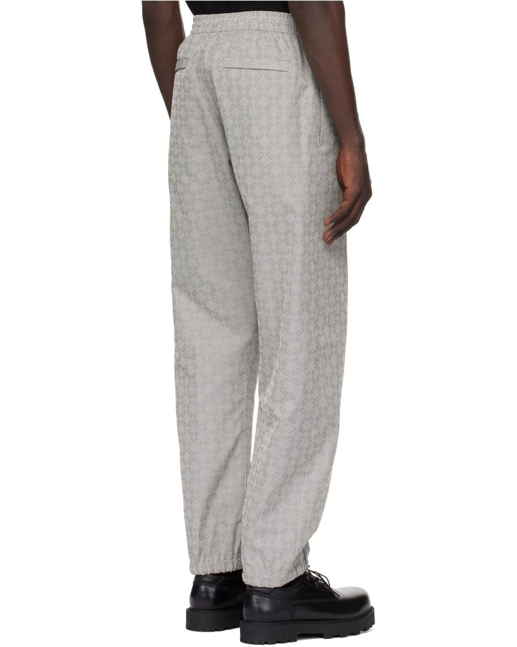 Givenchy Gray Monogrammed Elastic-Waist Jogger Pants for men