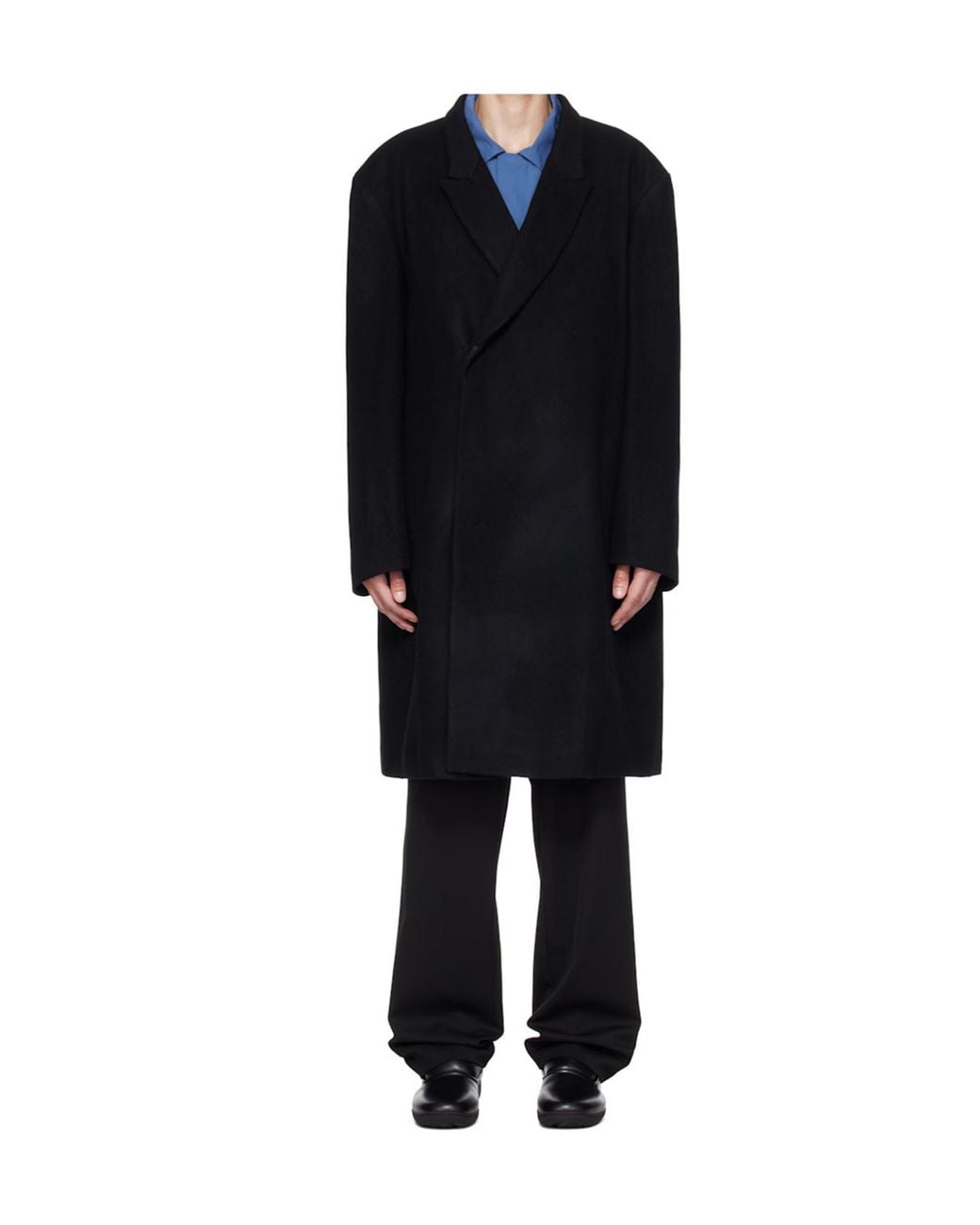 Kiko Kostadinov Black Epelde Oversized Coat for men