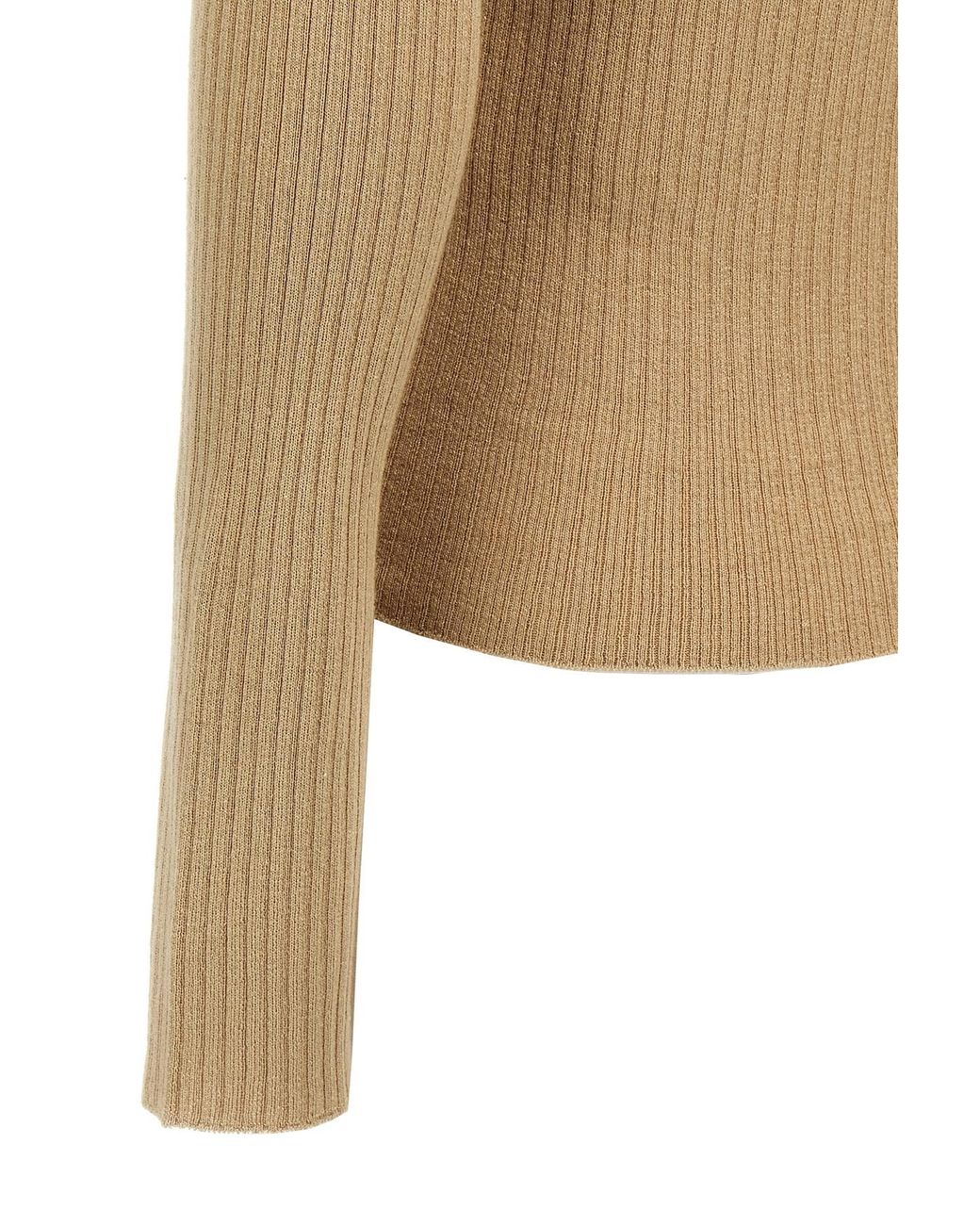 Max Mara Natural V-Neck Long-Sleeved Sweater