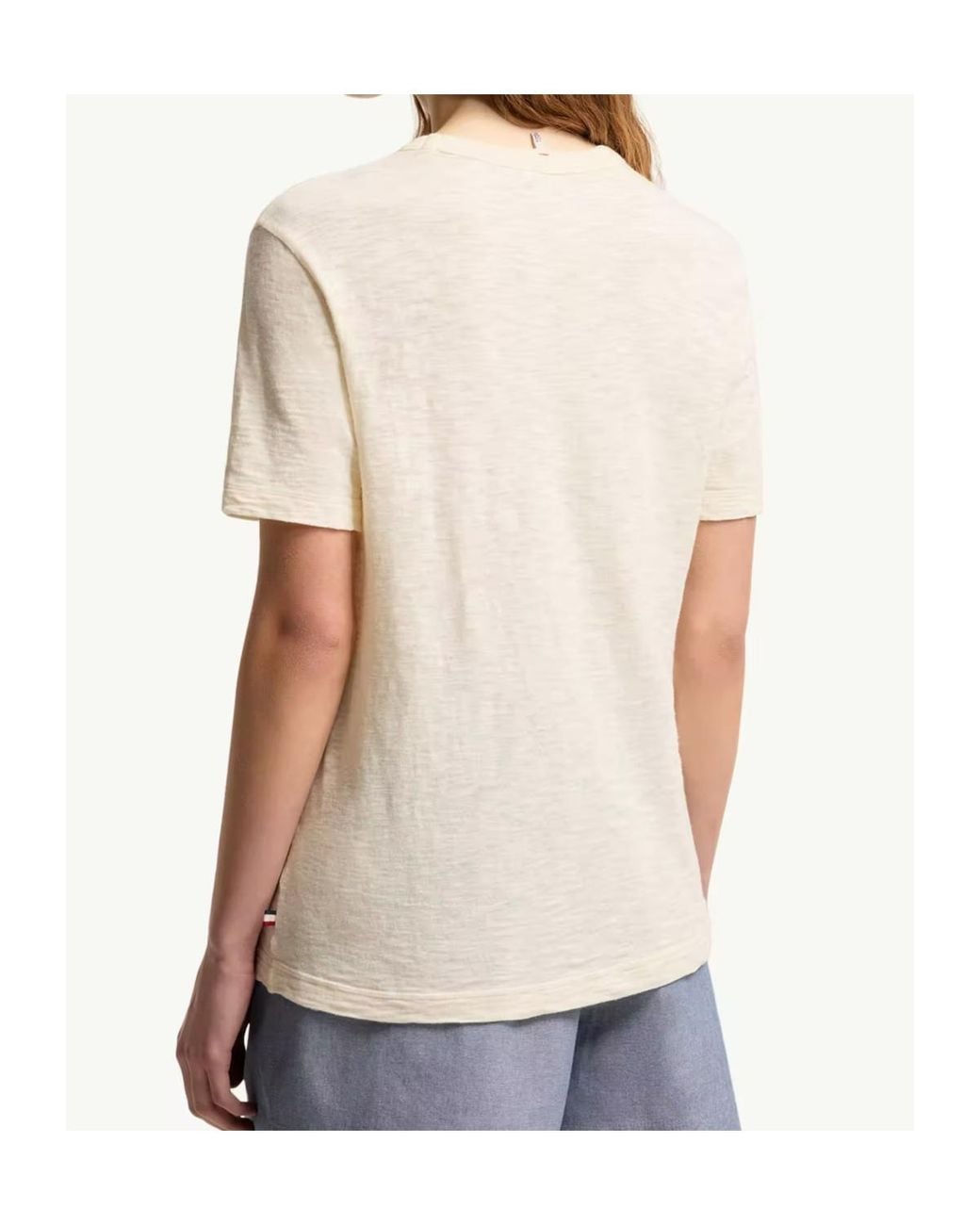 Moncler White Grenoble Logo Detailed Crewneck T-Shirt
