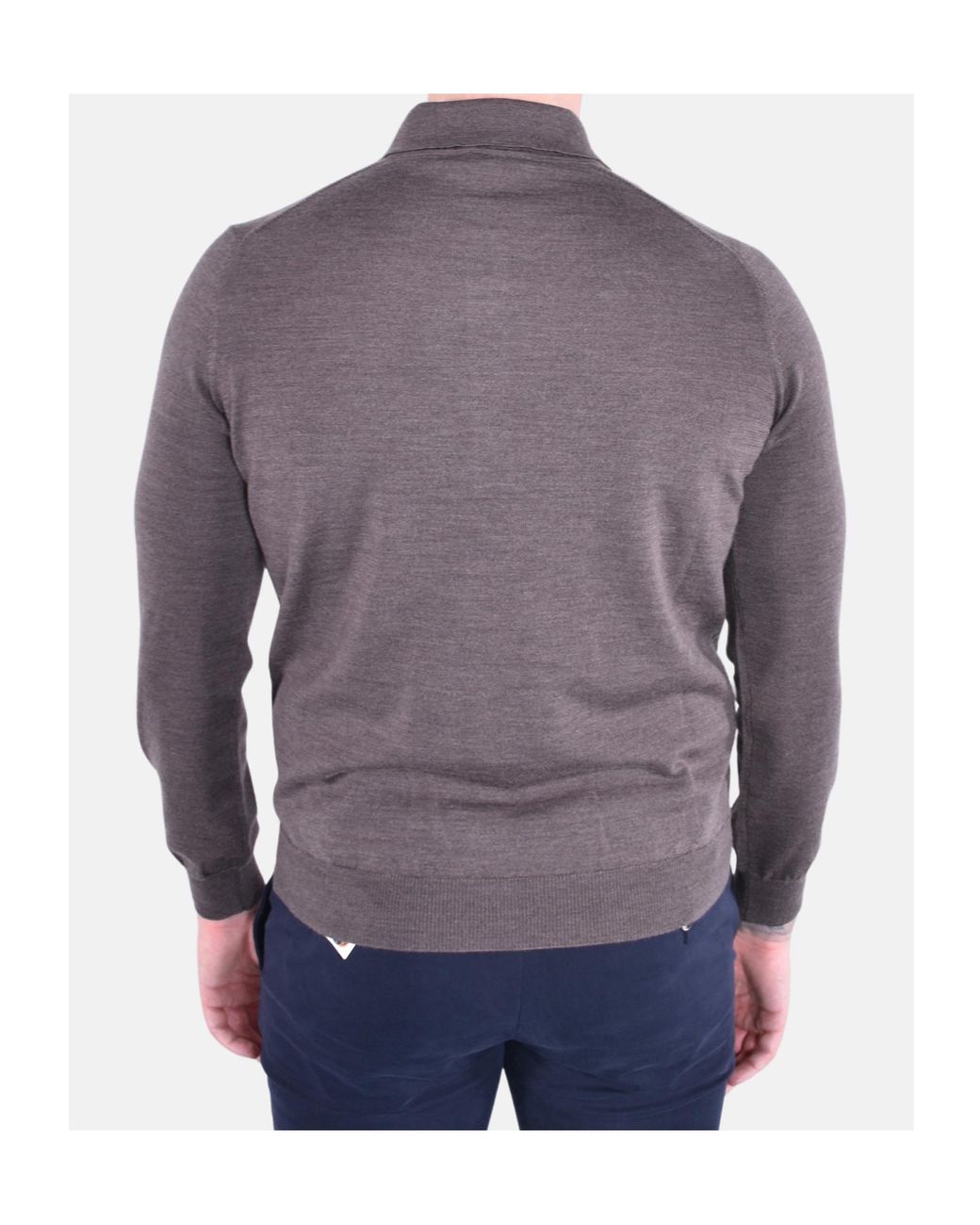 Kangra Cashmere Purple Kangra Four-Button Polo Shirt for men