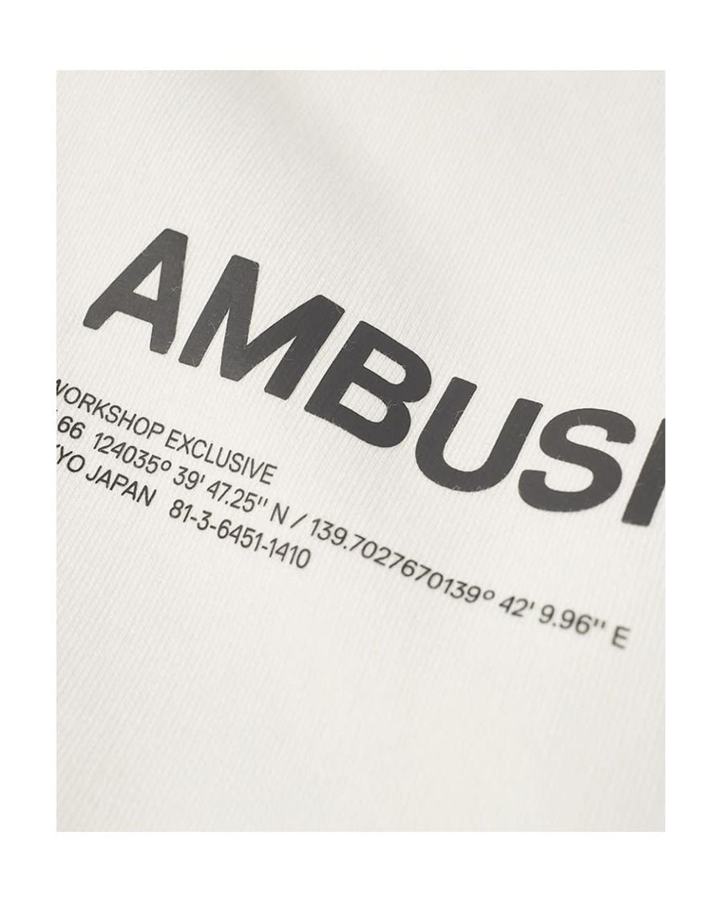 Ambush White Fleece Workshop Hoodie Tofu for men