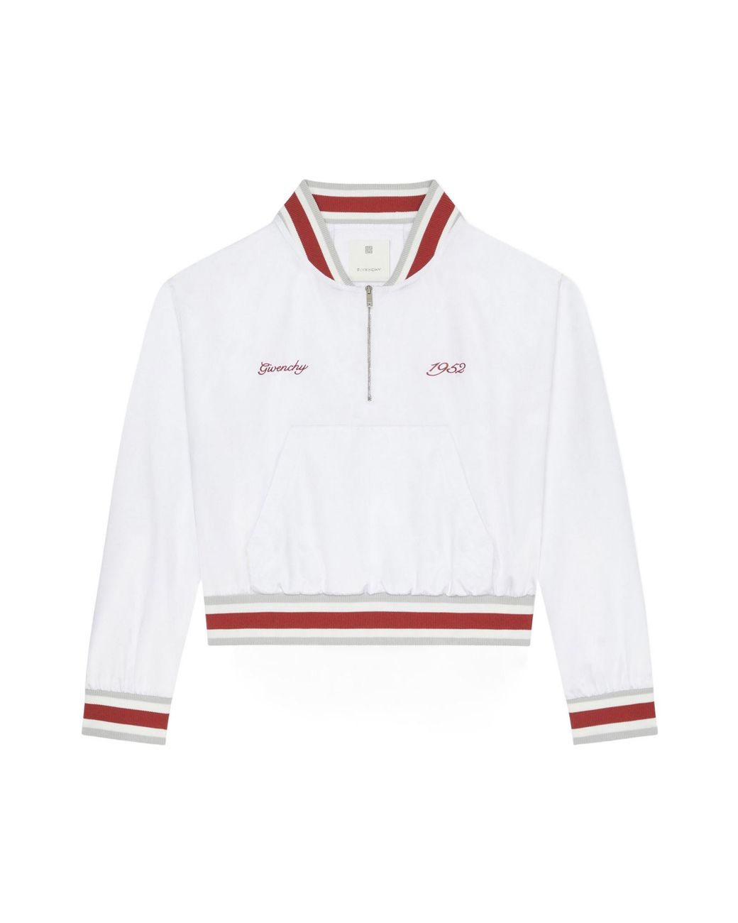 Givenchy White Shiny Pull-Over Bomber Jacket for men