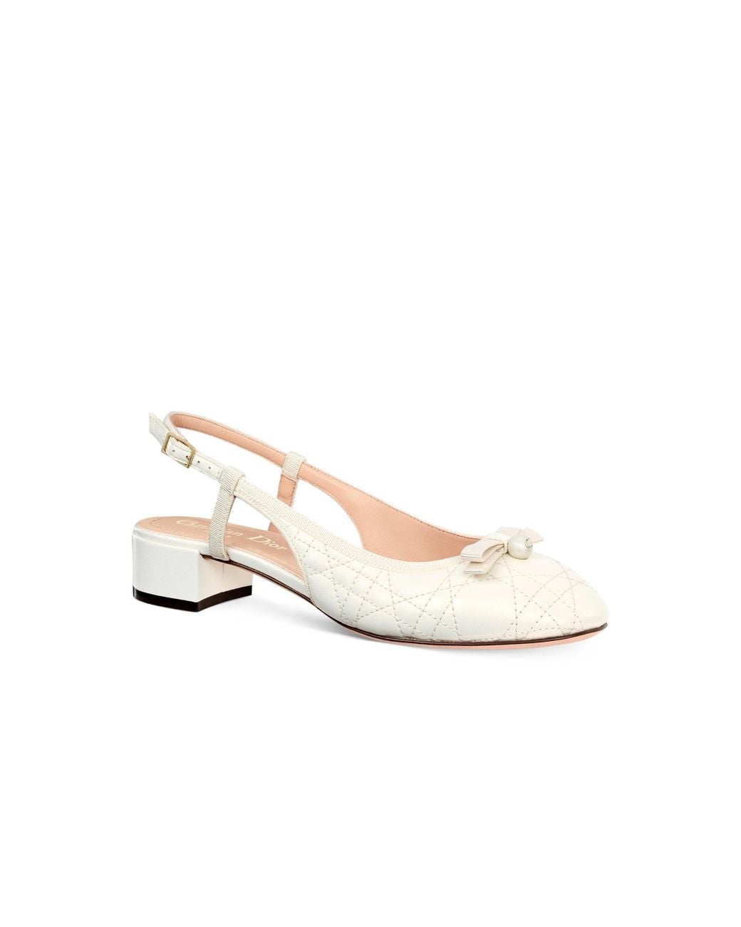 Dior Natural Christian Ballet Slingback Pumps