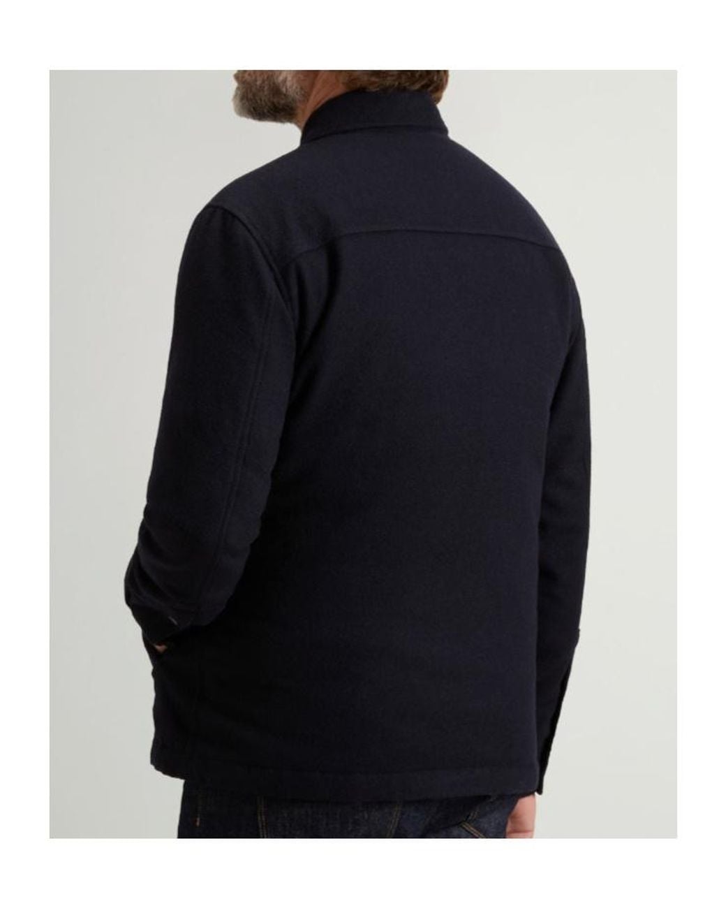Woolrich Blue Padded Alaskan Overshirt for men