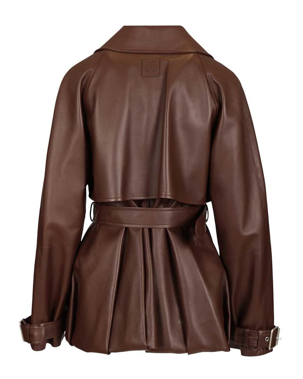Loewe Brown Balloon Leather Jacket