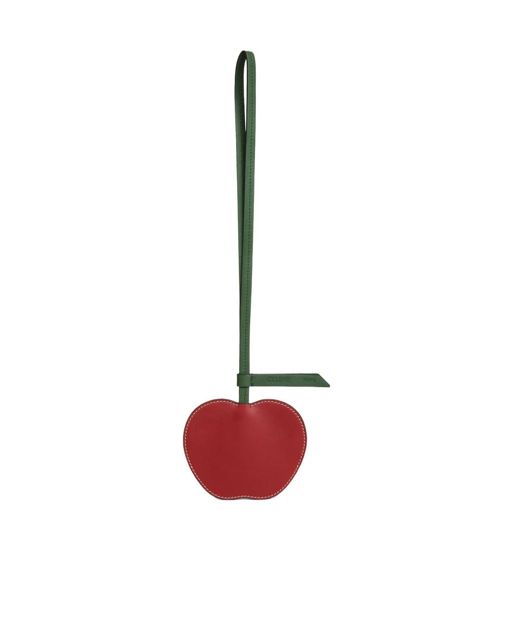 Céline White Apple Keyring