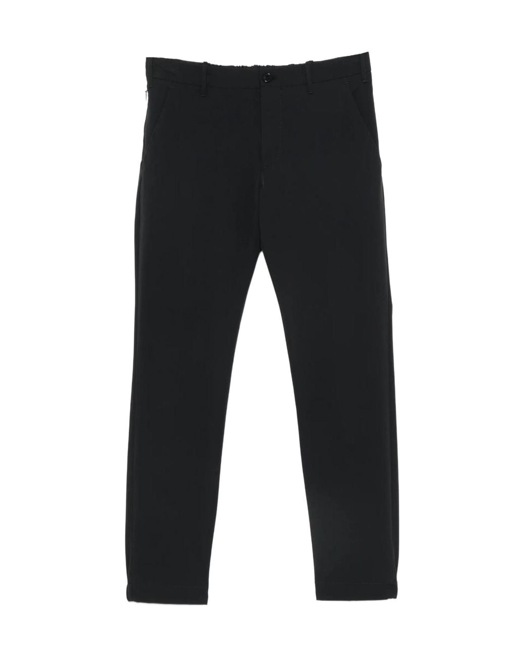 Incotex Black Elasticated-Waistband Trousers for men