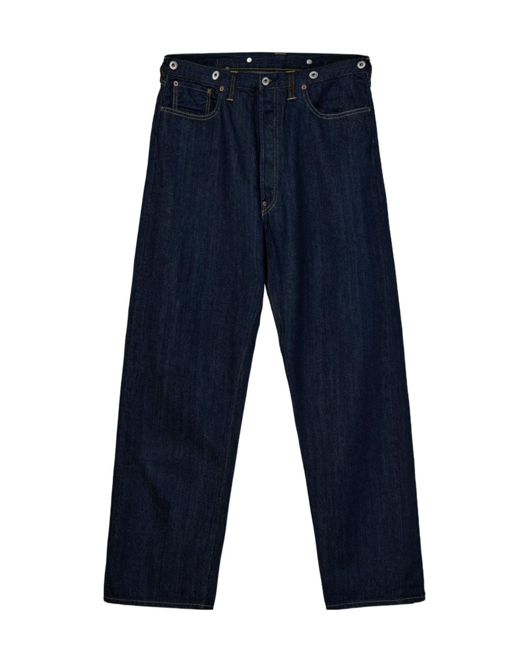 A.PRESSE Blue Washed Wide-Leg Jeans for men