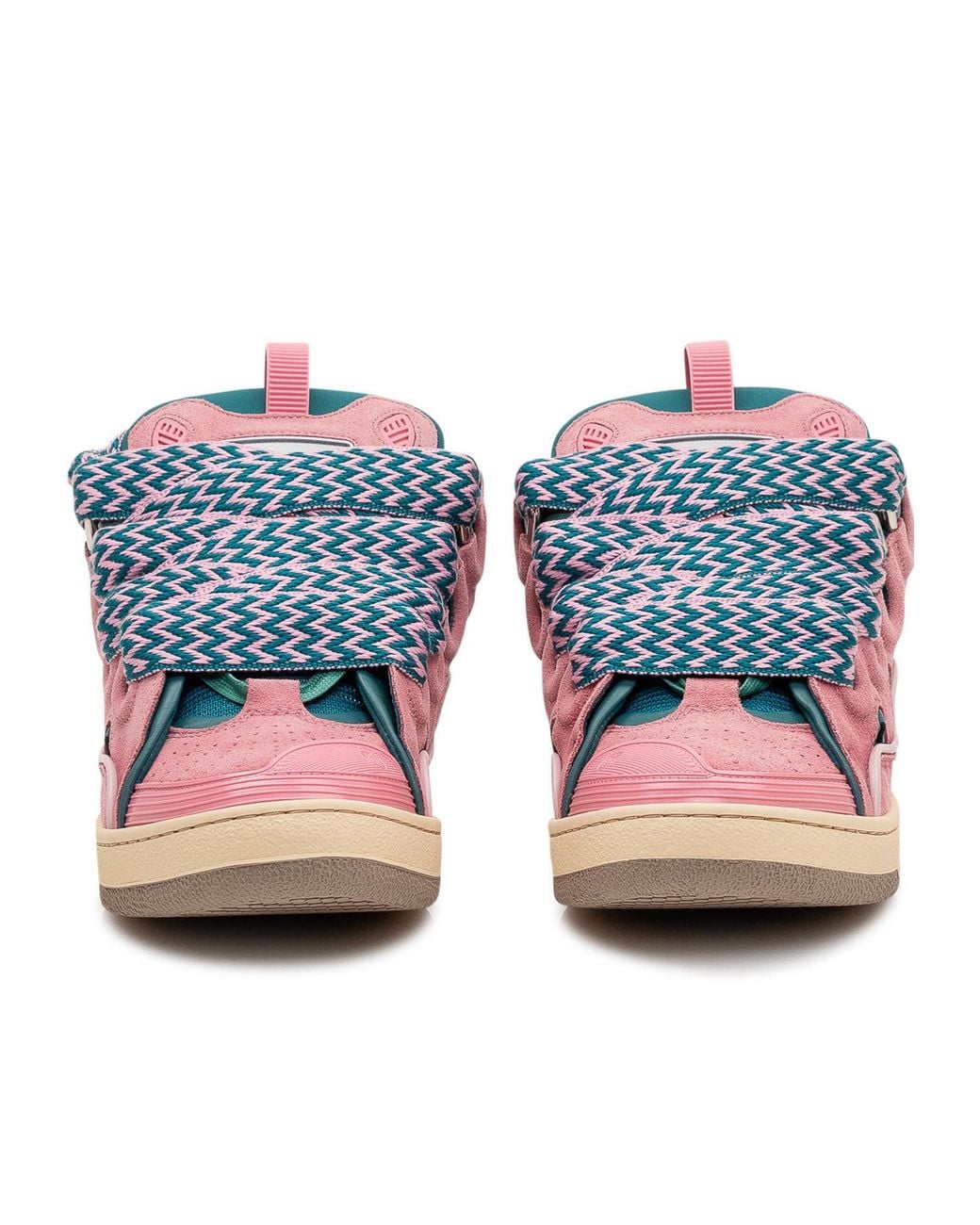 Lanvin Pink Curb Lace-Up Sneakers for men