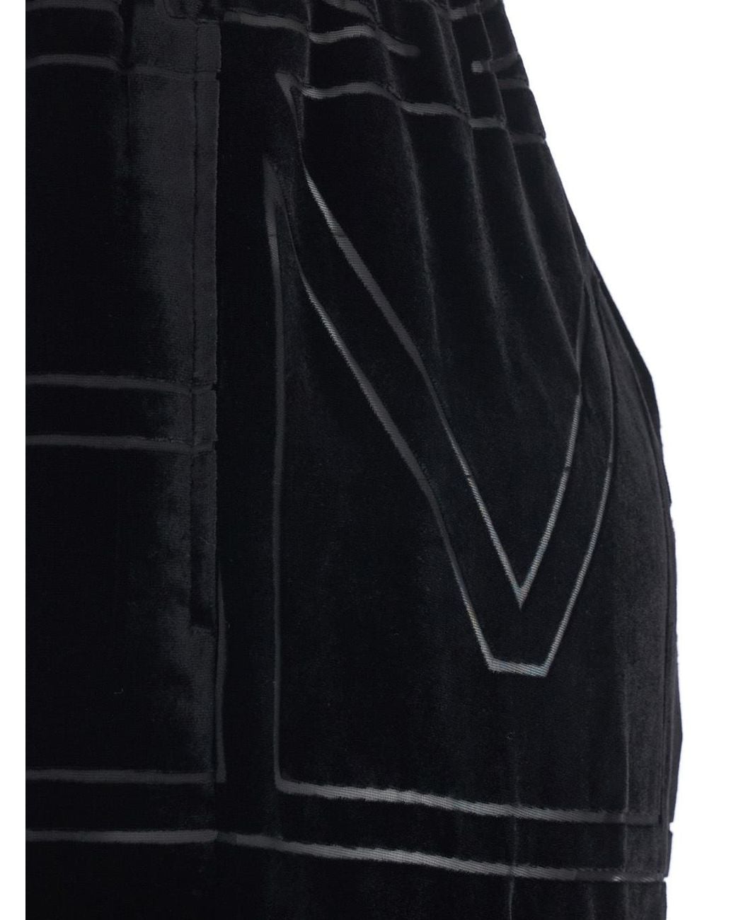Totême Black Totême Monogram Devoré Pj Bottoms