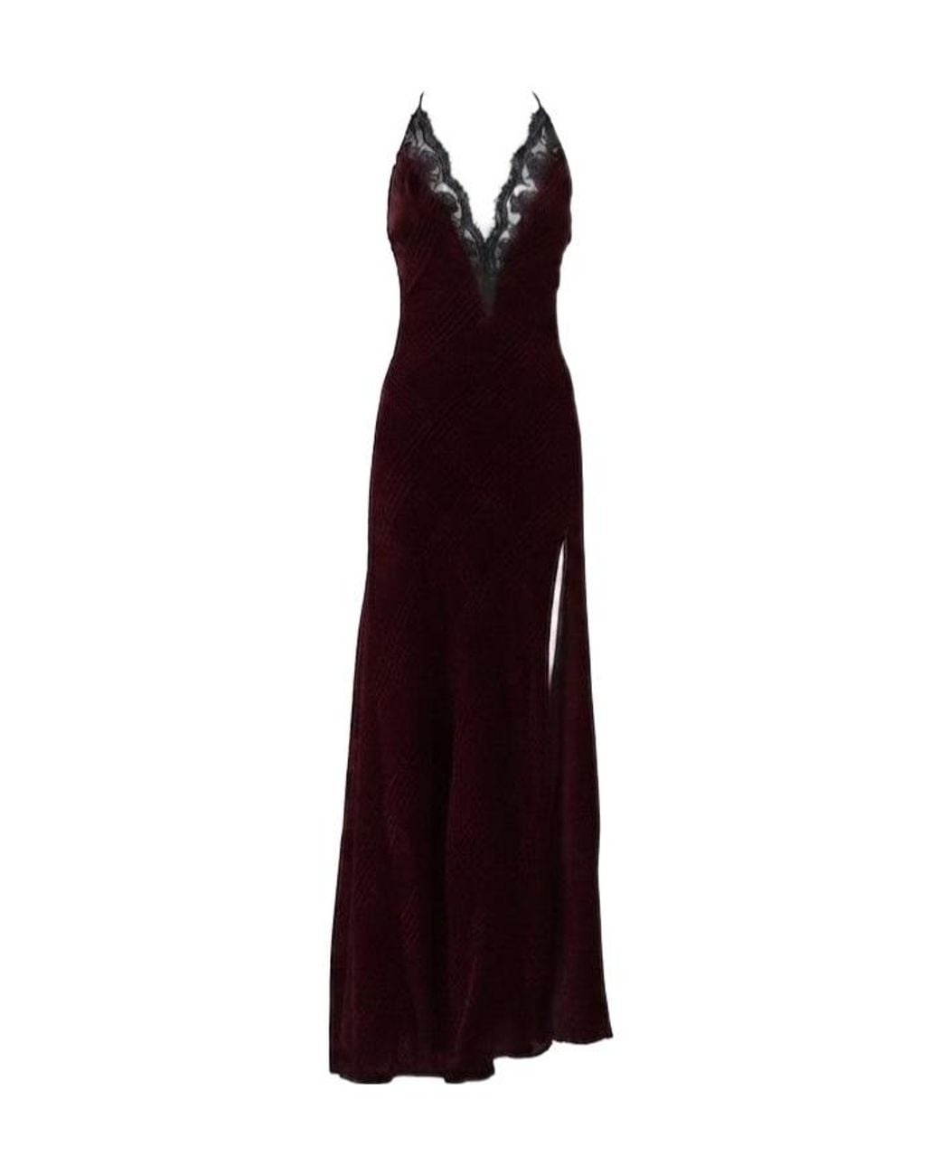 ERMANNO FIRENZE Purple Lace Backless Maxi Dress