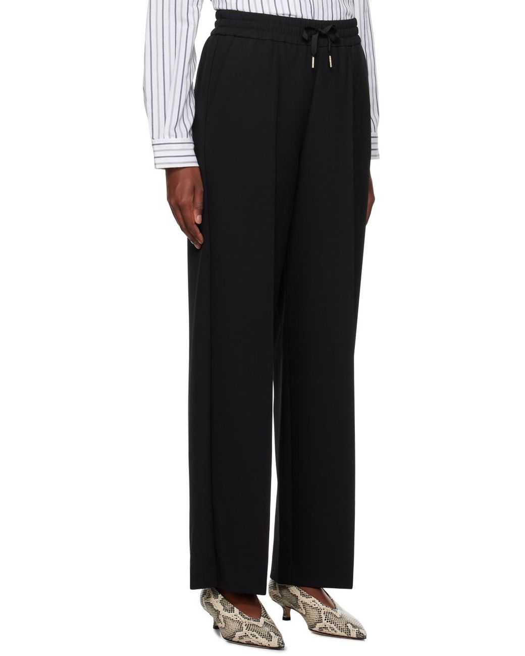 A.P.C. Black Wide-Leg Trousers