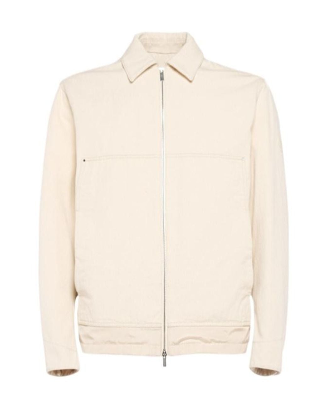 Moncler Natural Cotton Denim Down Jacket for men