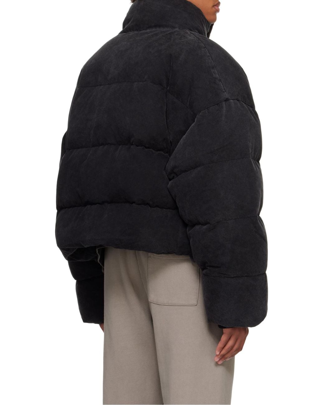 Entire studios Black Mml Quilted Puffer Jacket for men