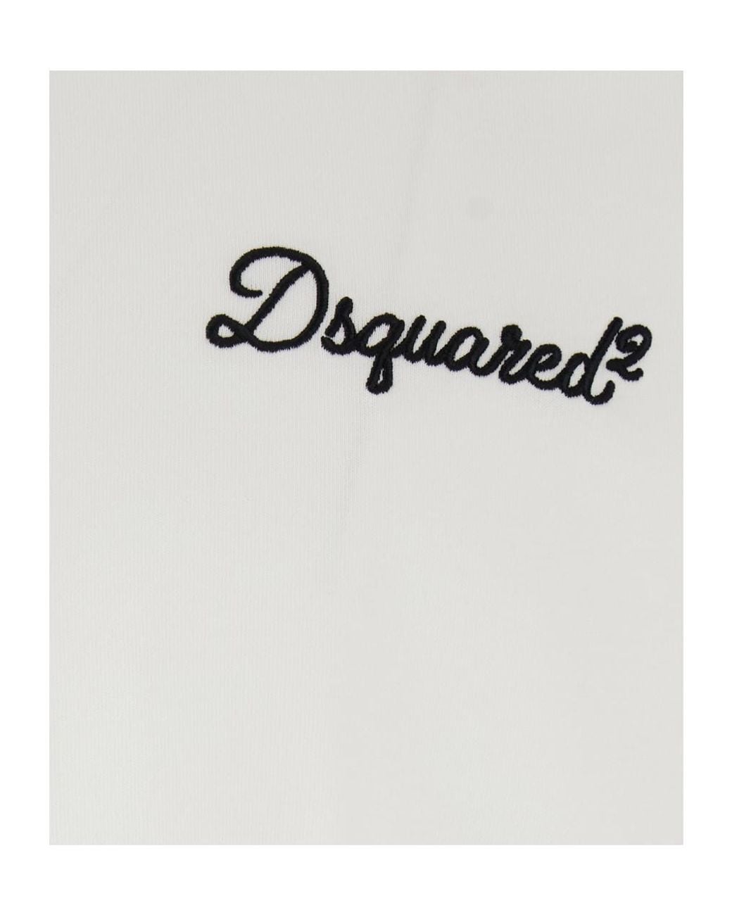 DSquared² White Dsquared T-Shirt With Embroidery for men