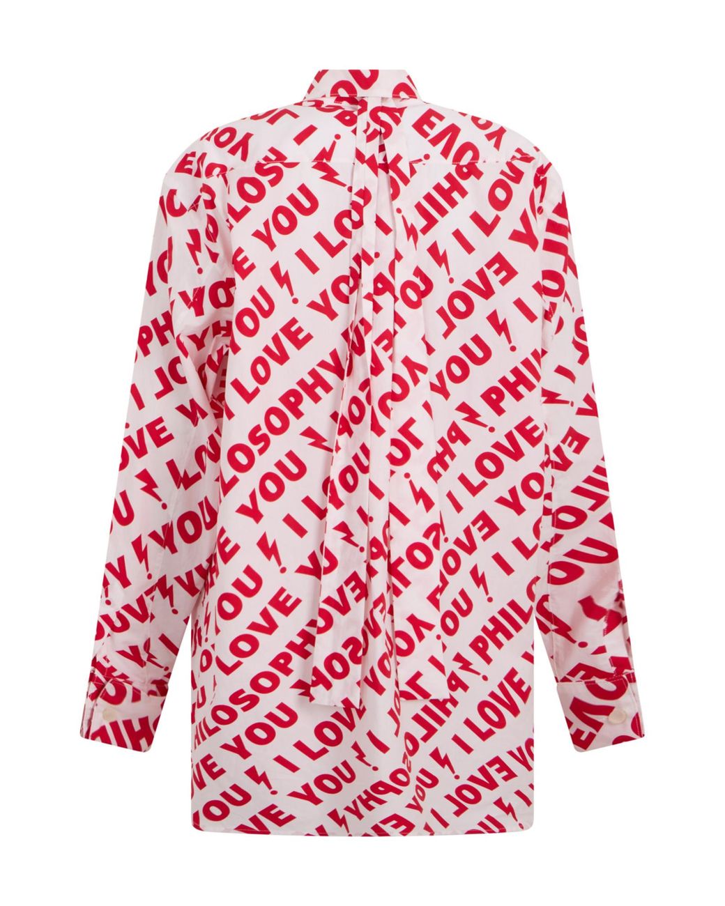 Philosophy Di Lorenzo Serafini Red Allover Logo Print Shirt