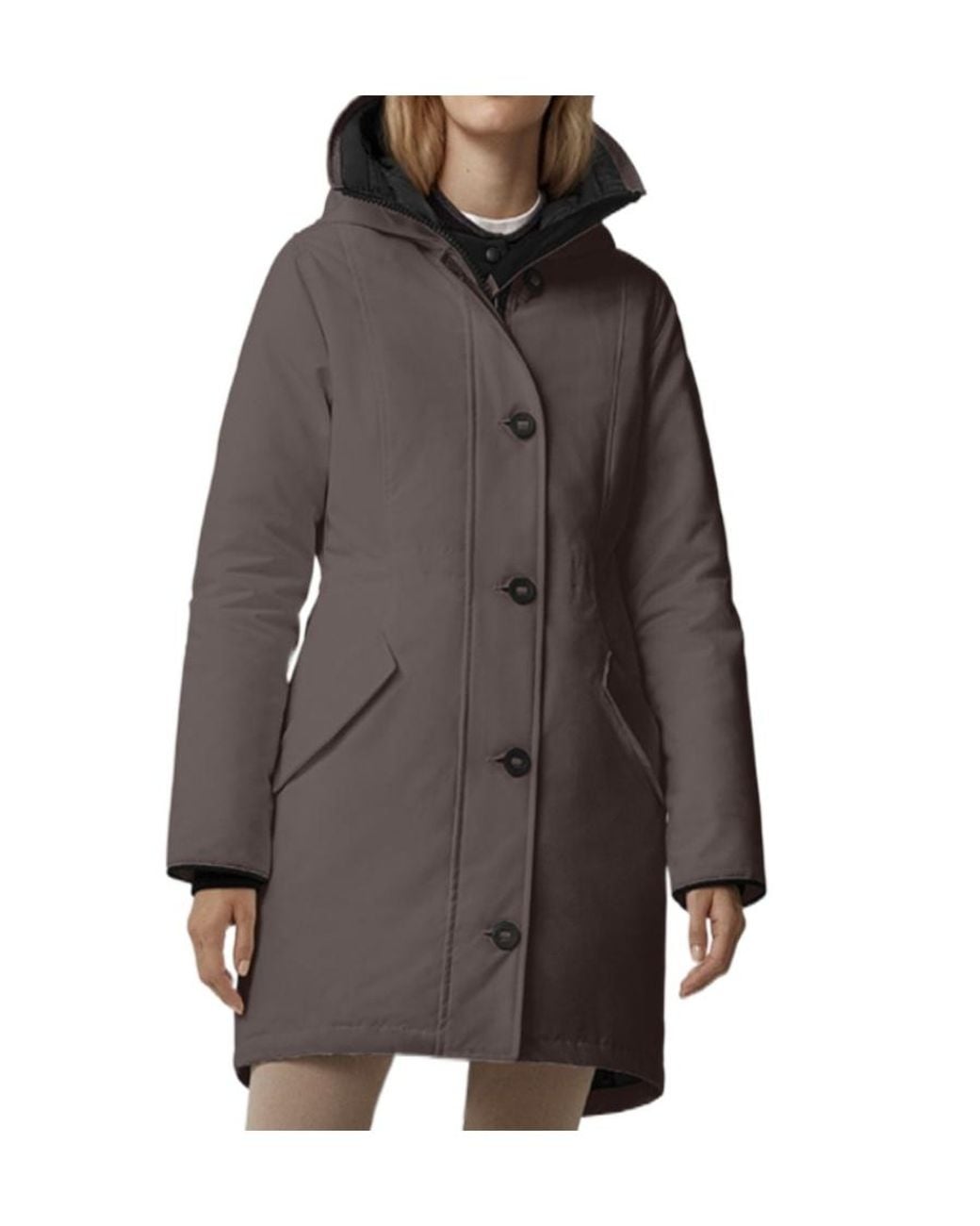 Canada Goose Brown Button-Up Hooded Parka