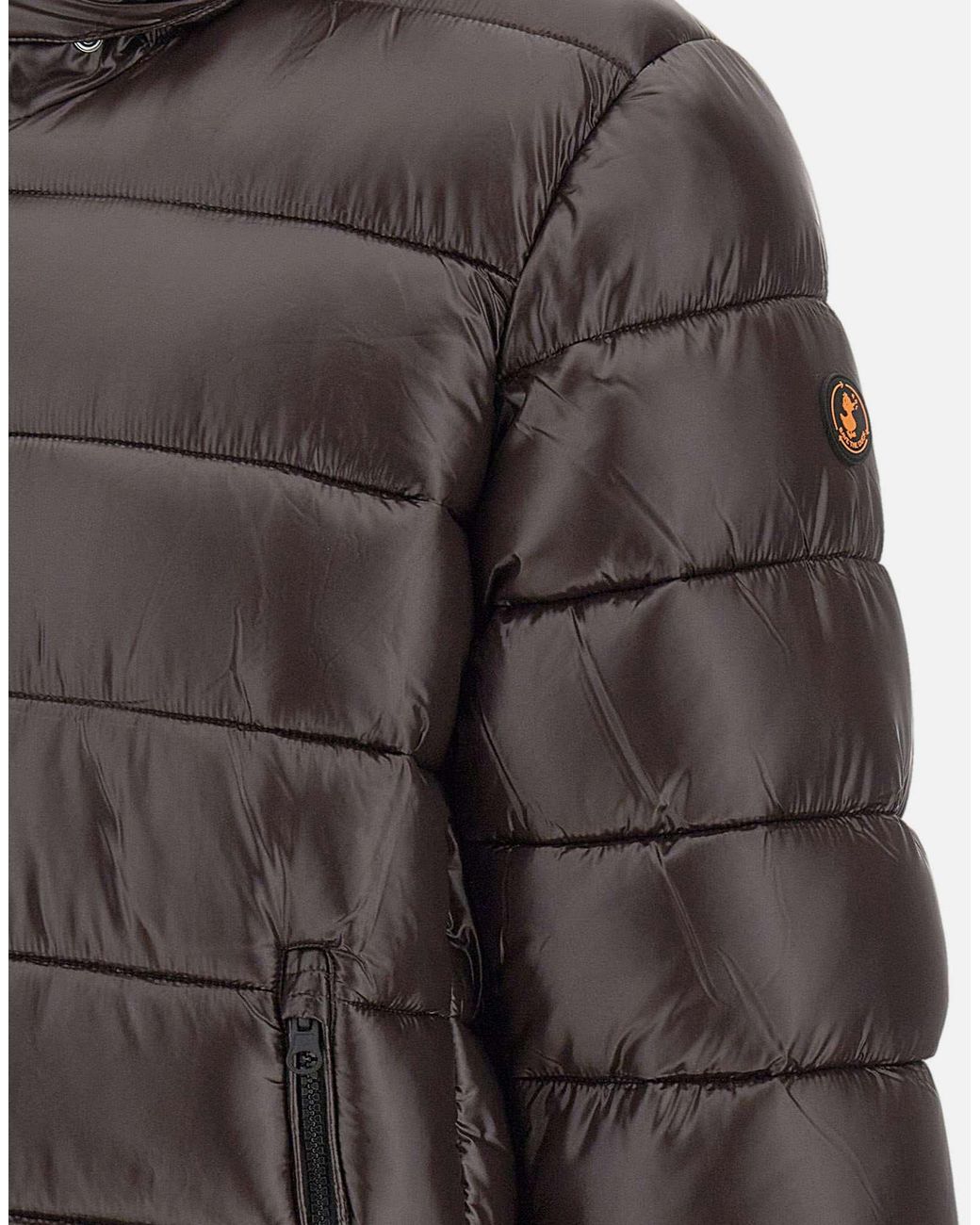 Save The Duck Gray Zip-Up Hooded Puffer Jacket for men
