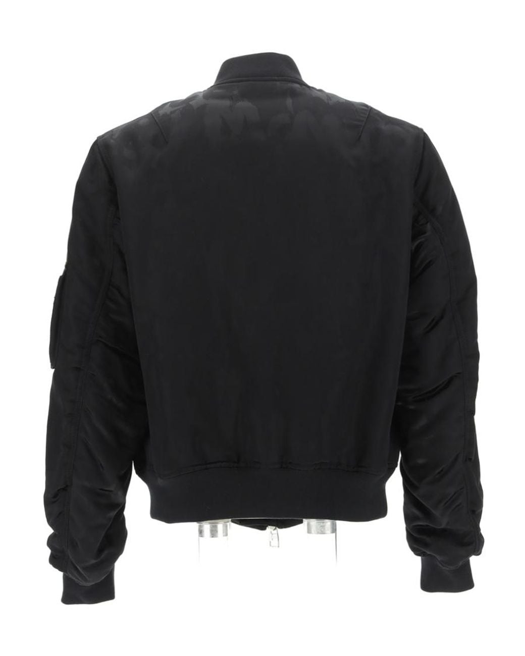 McQueen Black Ollies Zipped Bomber Jacket for men
