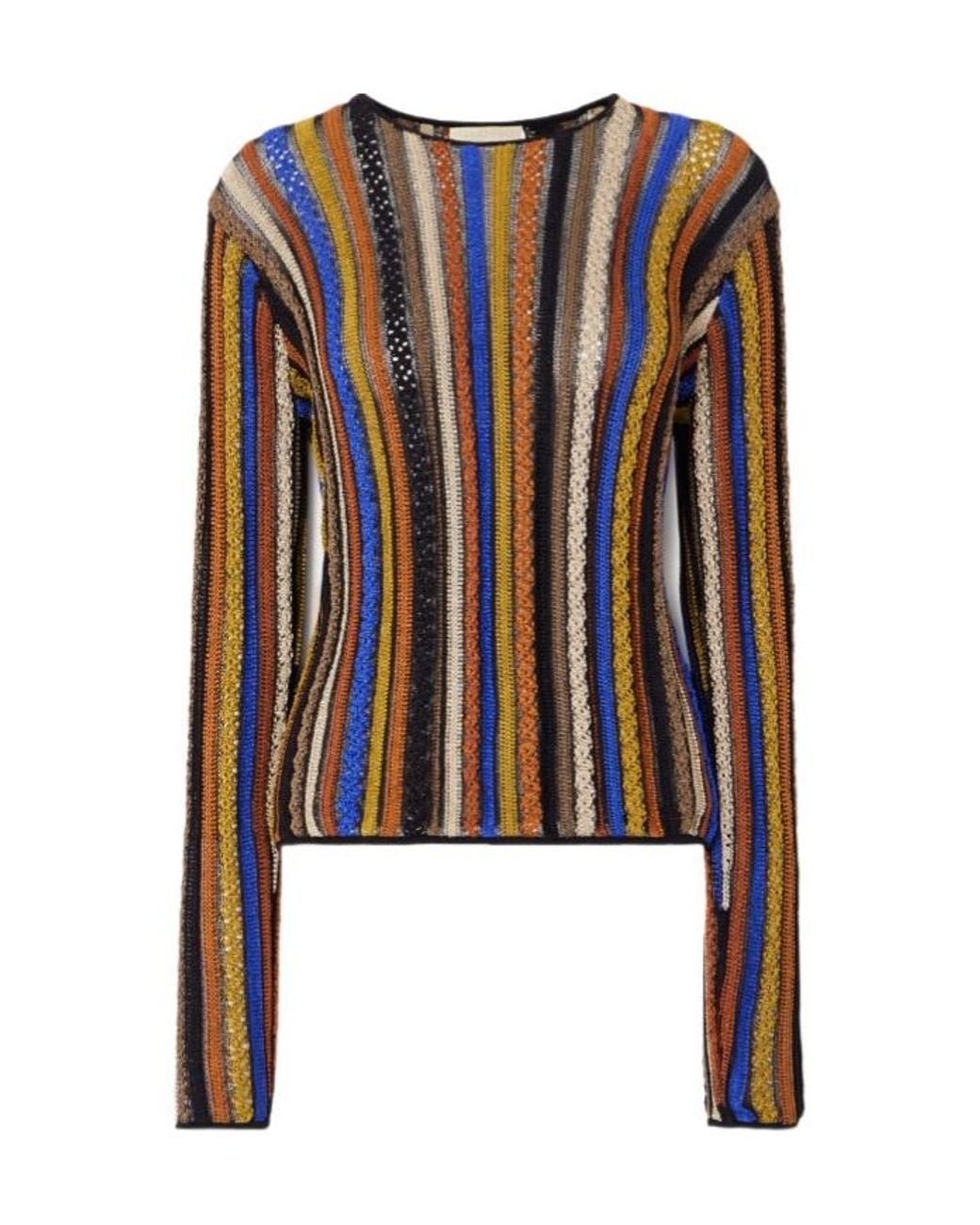 Ulla Johnson Multicolor Ardith Striped Textured-Knit Sweater