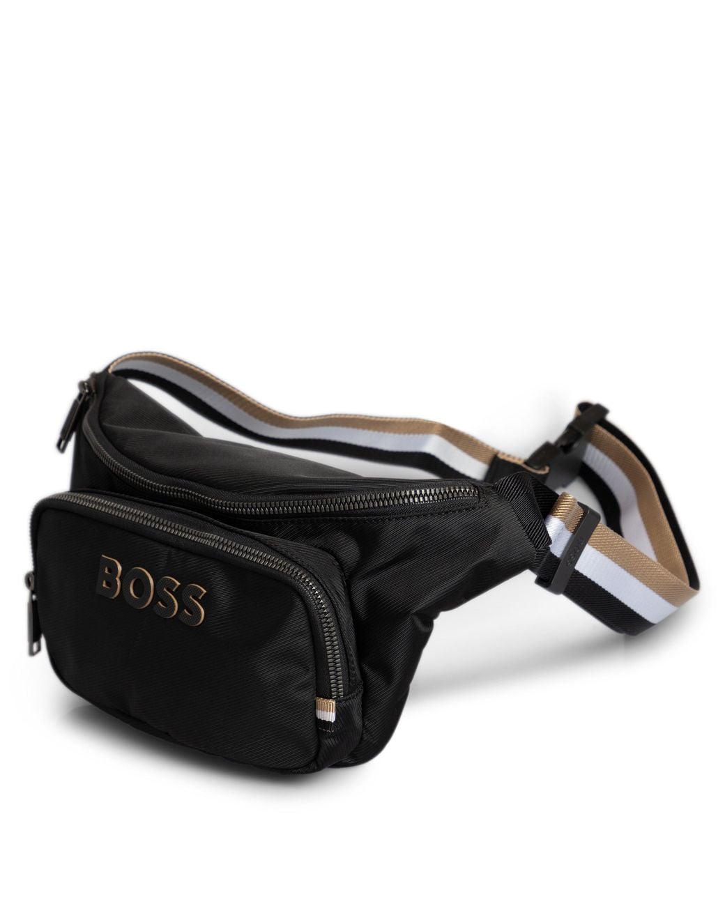 Boss Black Solid-Color Waist Bag for men