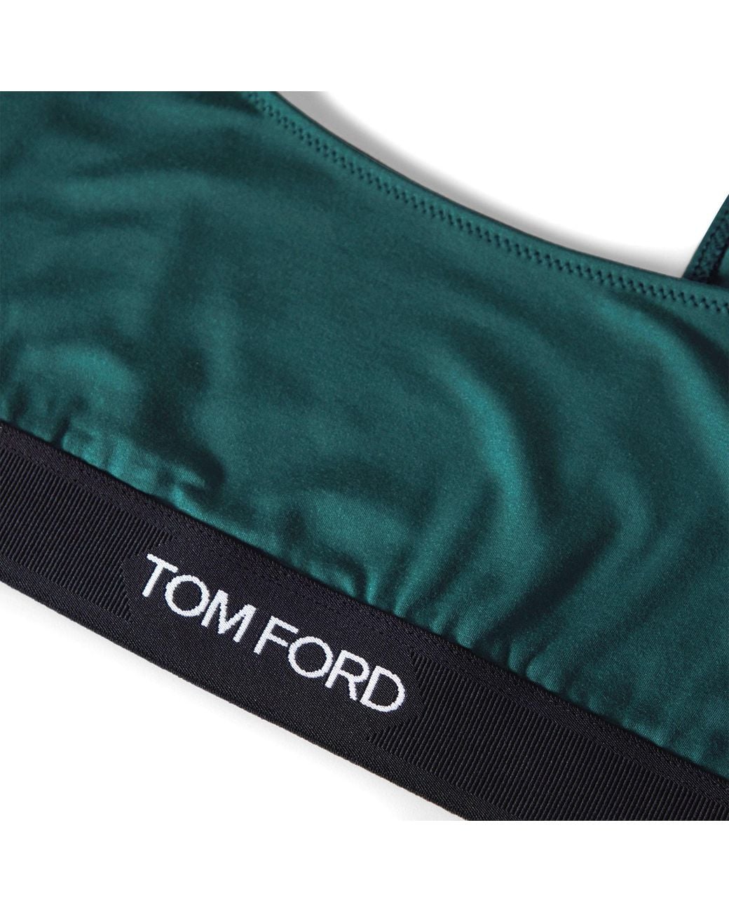 Tom Ford Green Solid Color Signature Bralette