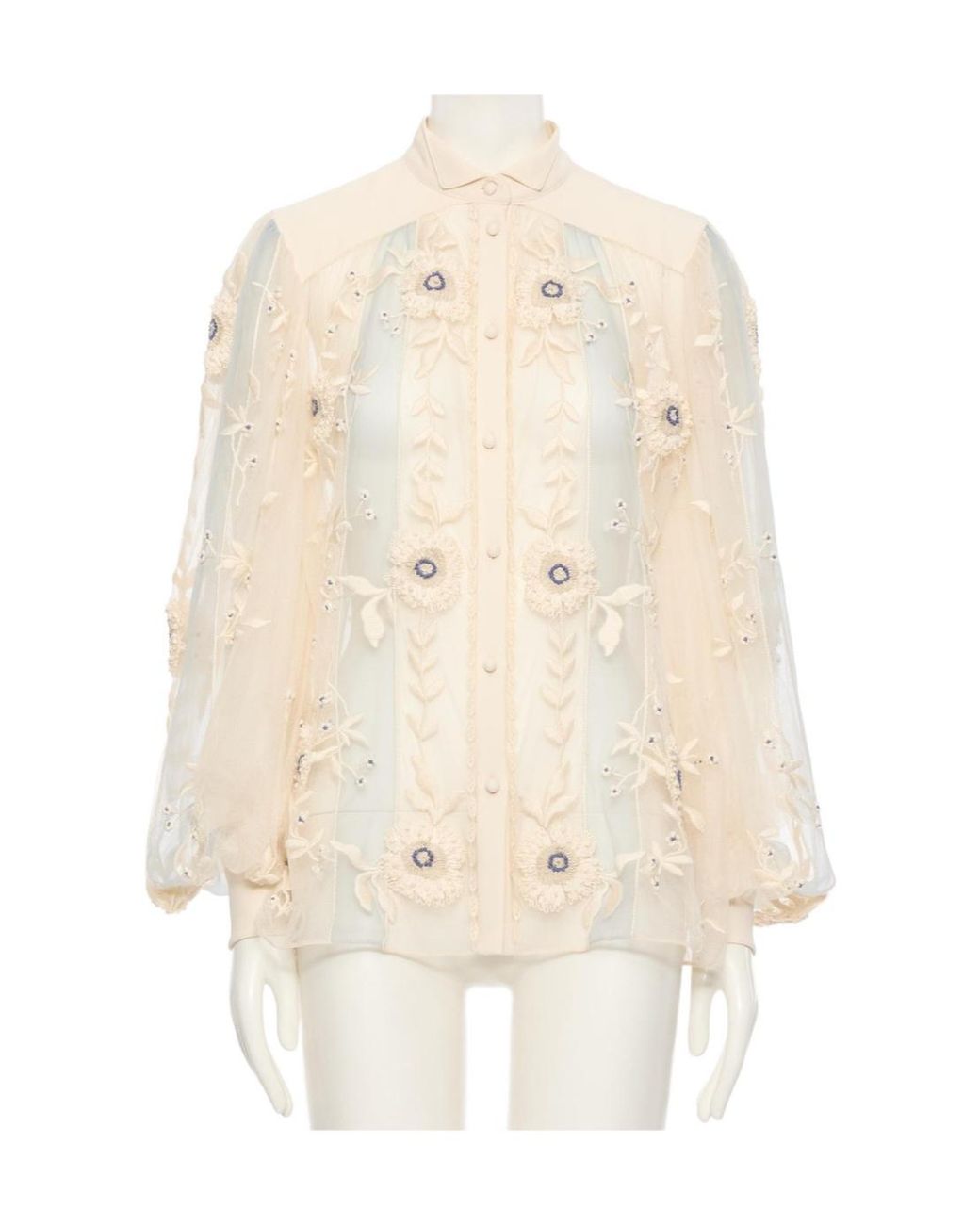Valentino White Collared Long-Sleeved Shirt