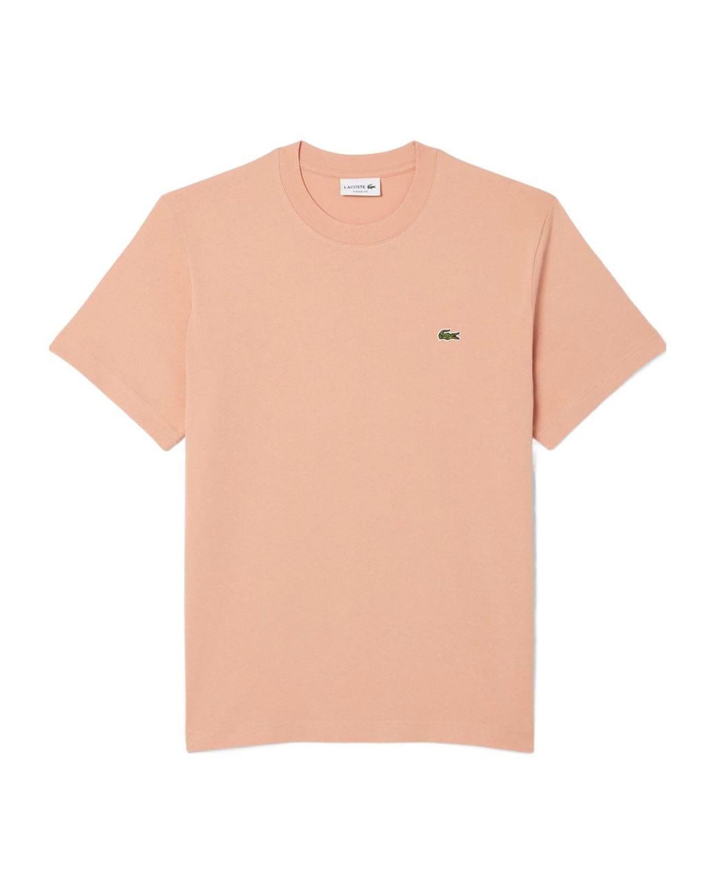 Lacoste Pink Crewneck Casual Shortsleeve Top for men