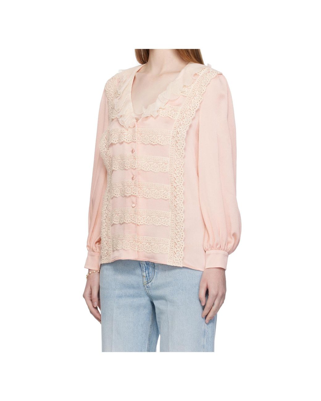 Valentino Pink Hammered Satin Shirt