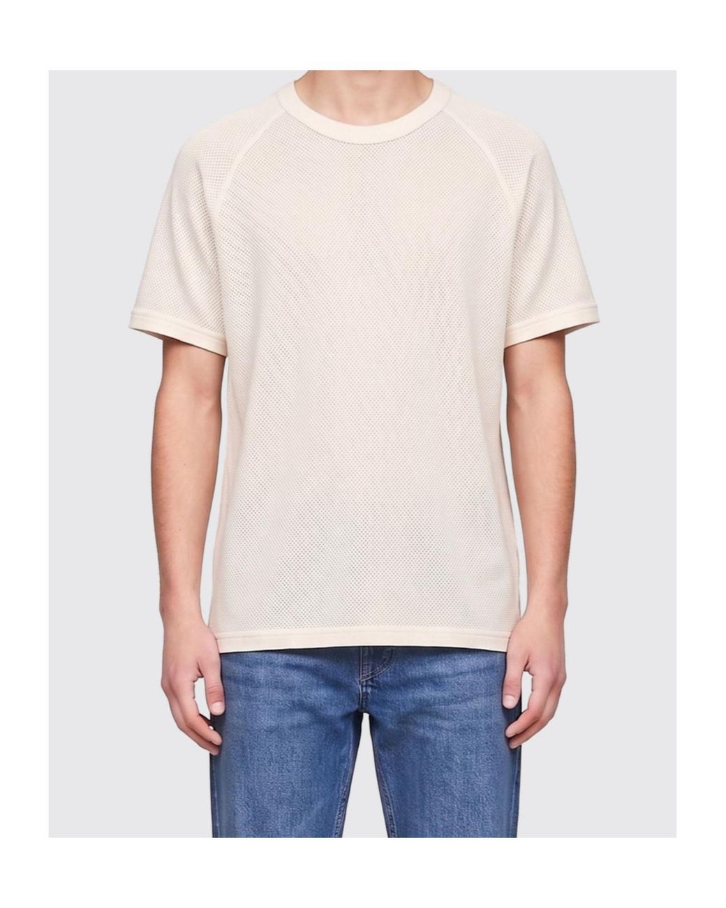 sunflower White Crew Neck Short-Sleeved T-Shirt for men