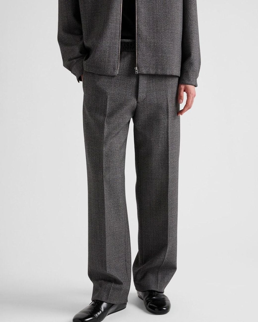 Prada Gray Wool Pants for men