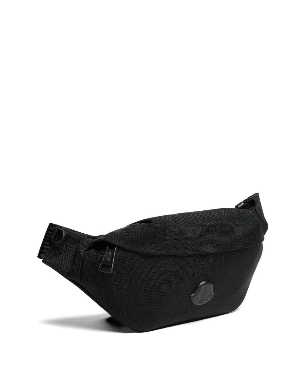 Moncler Black Durance Logo-Patch Belt Bag for men