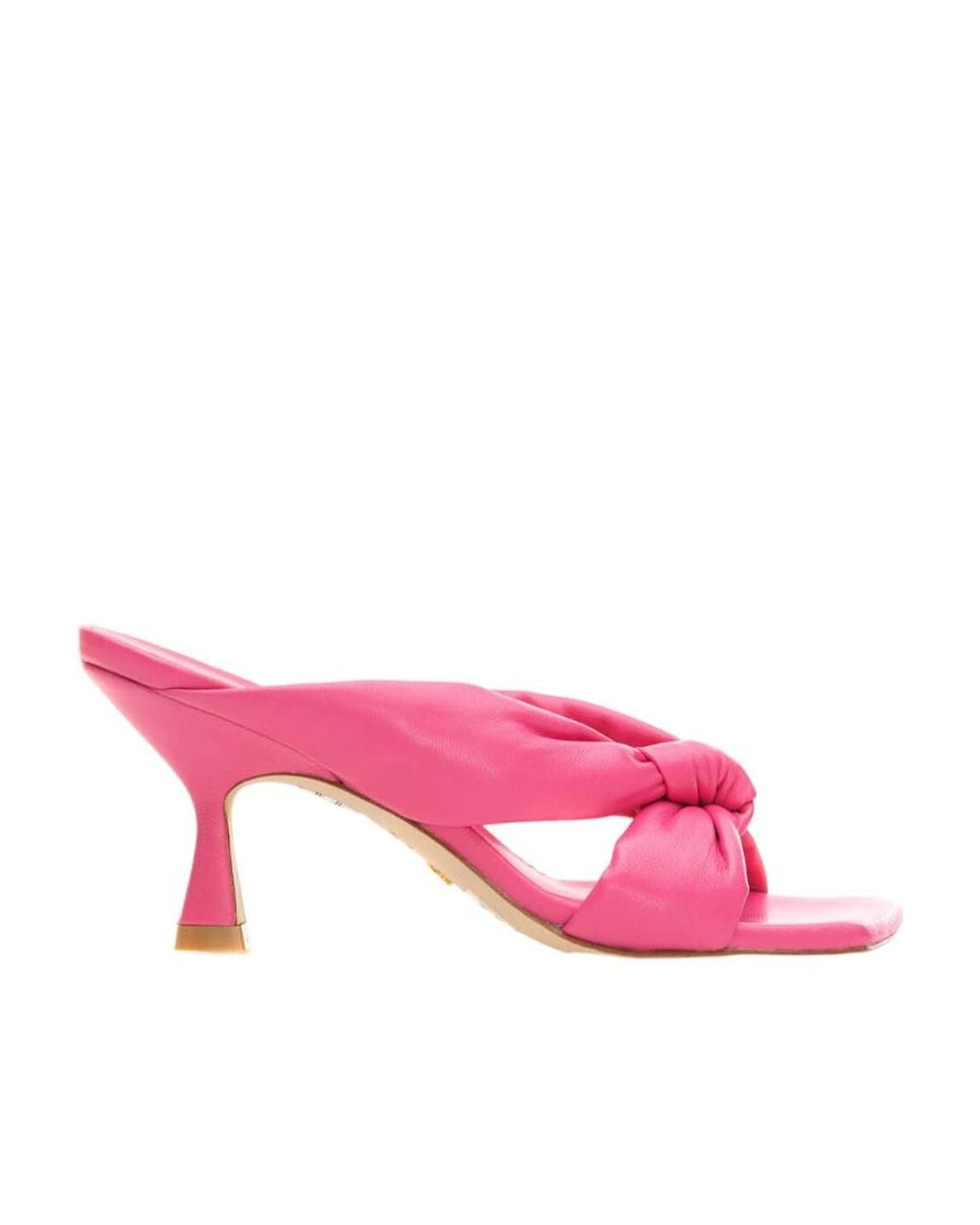 Stuart Weitzman Pink Slip-On Square-Toe Sandals