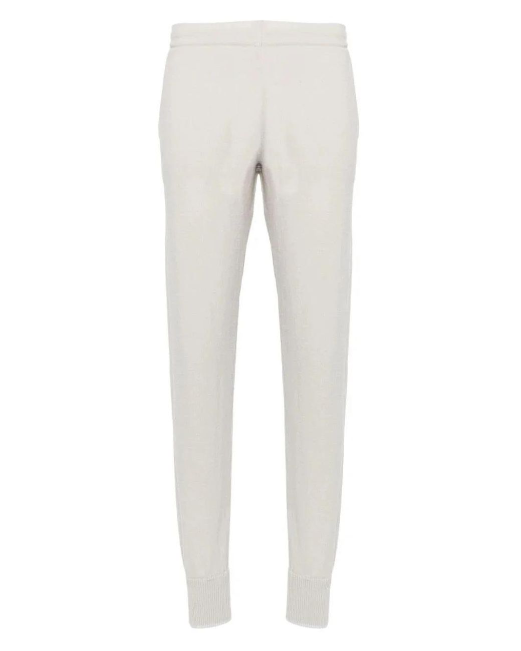Eleventy Gray Drawstring-Fastening Knitted Trousers