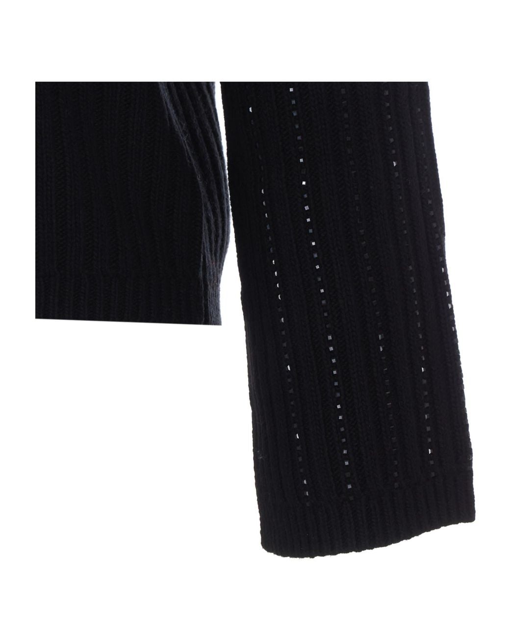 Twinset Blue Rhinestone Knit Knitted Sweater