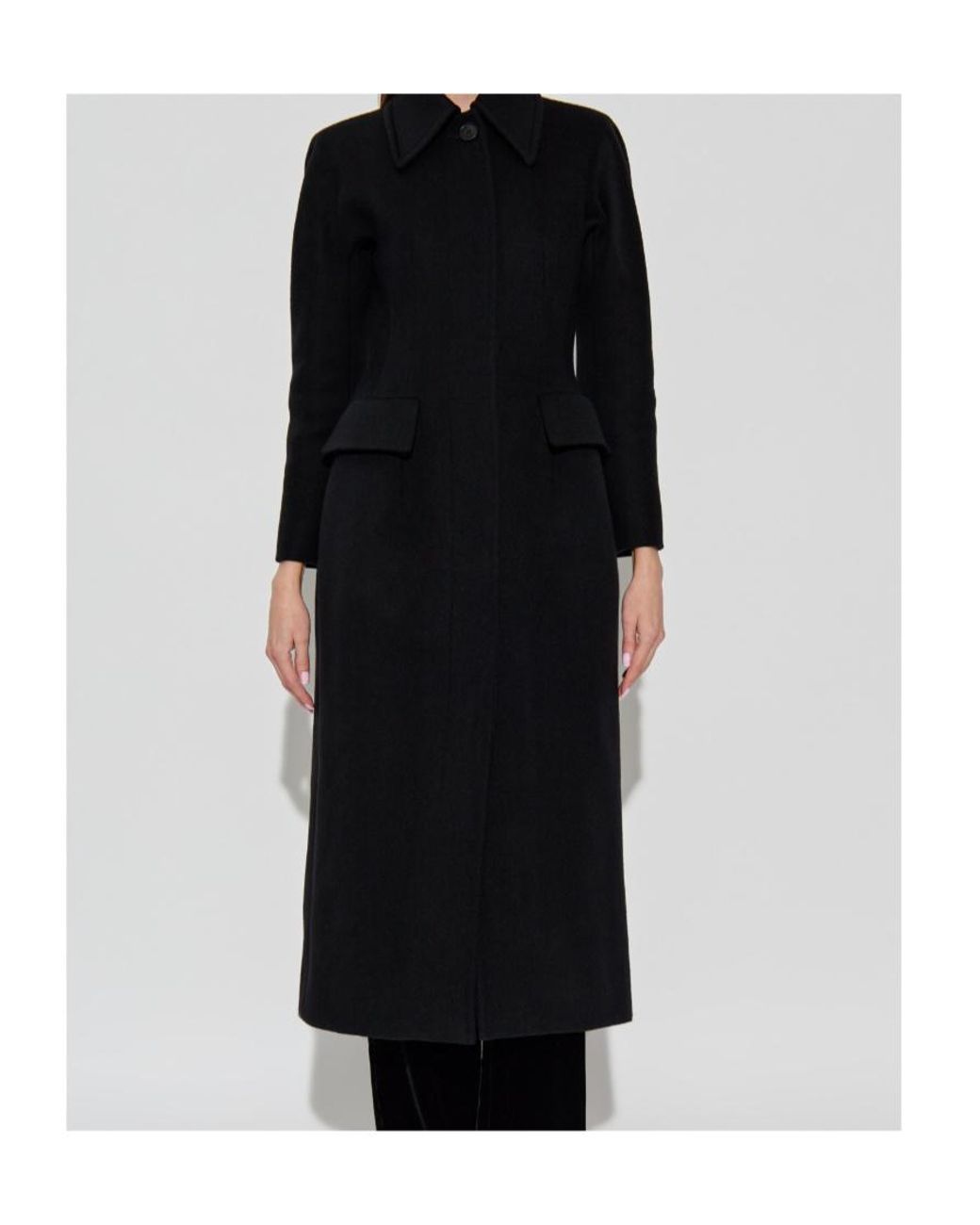 McQueen Black Single Vent Long Coat