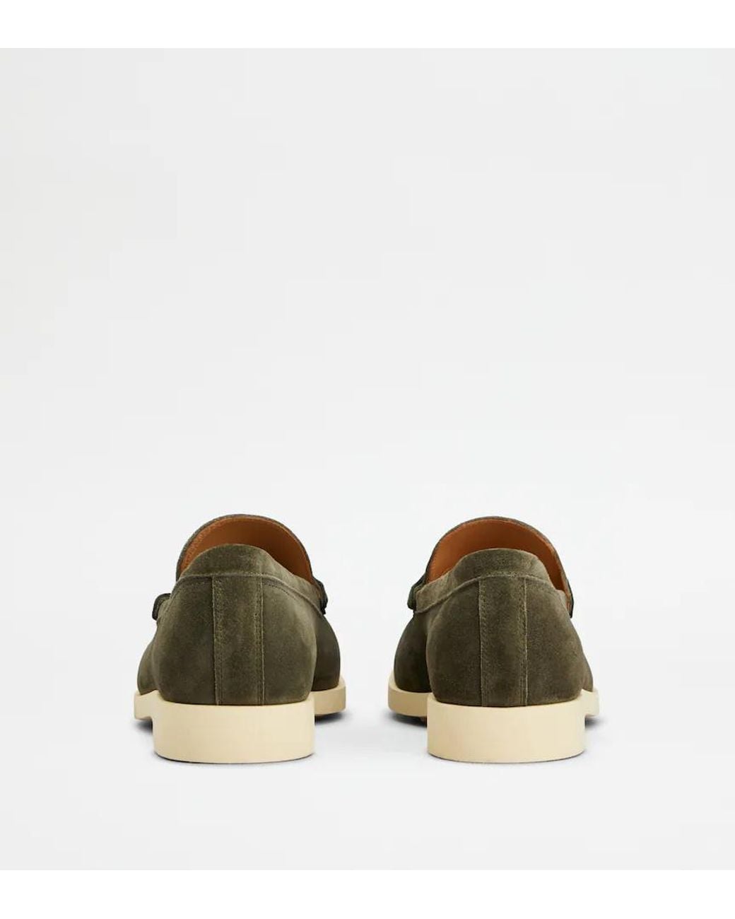Tod's Green Topstitching Penny Loafers for men