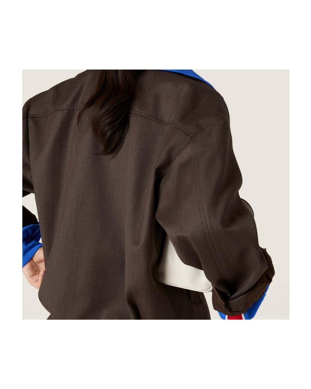 Miu Miu Brown Layered Zipped Jacket