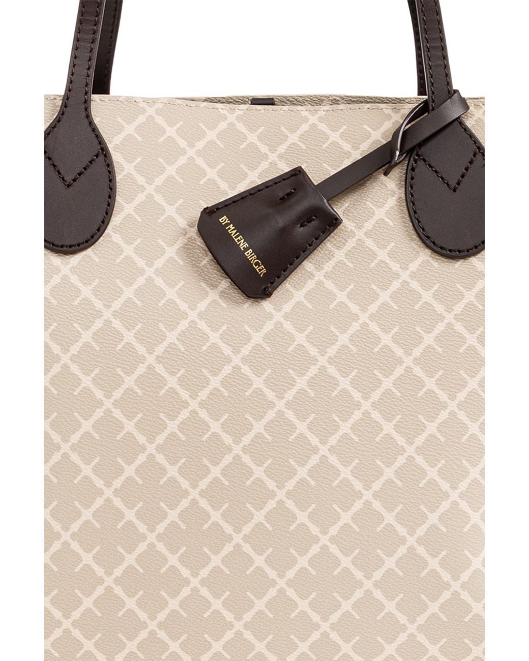 By Malene Birger Natural Abigail Monogram Tote Bag