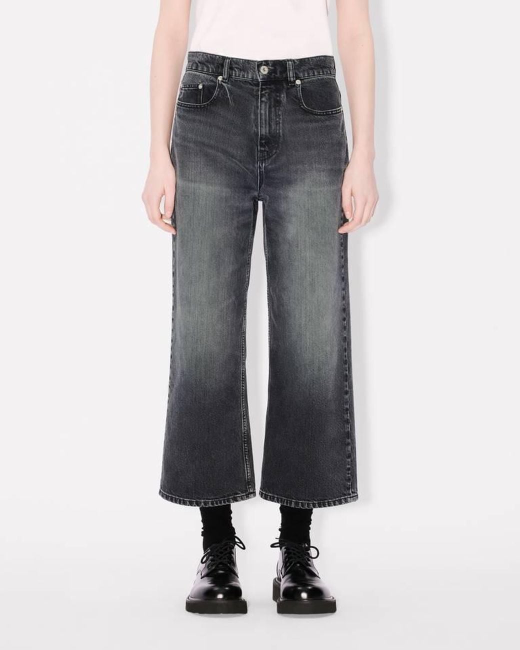 KENZO Gray X Futura 2000' Sumire Cropped Jeans
