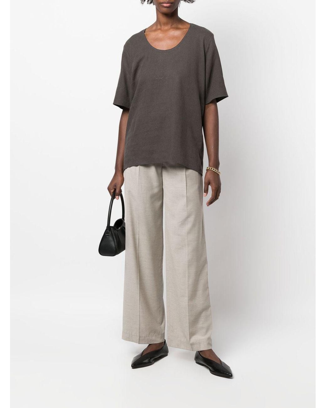 Low Classic Black Scoop-Neck Short-Sleeve T-Shirt