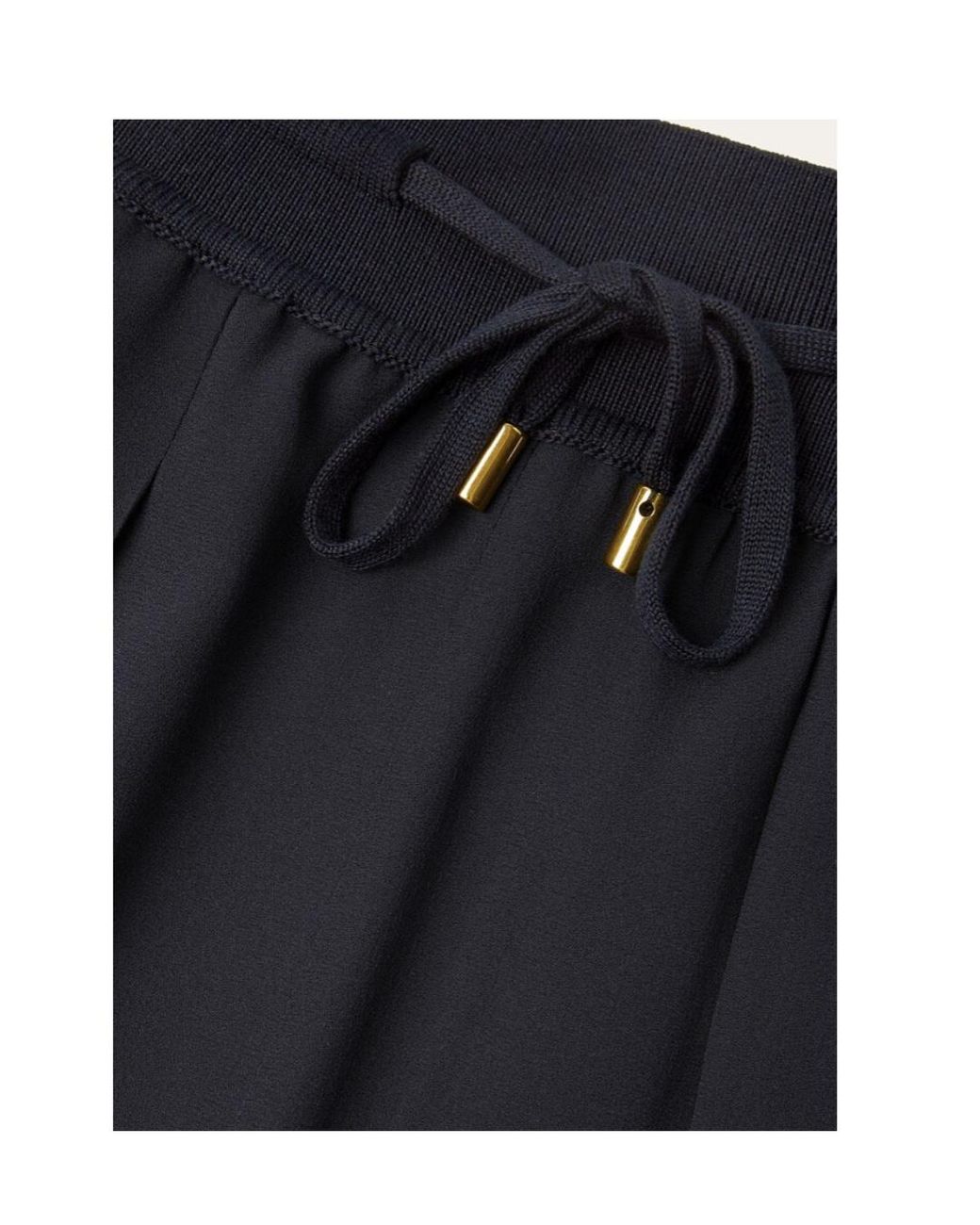 Loro Piana Blue Drawstring Wide-Leg Trousers