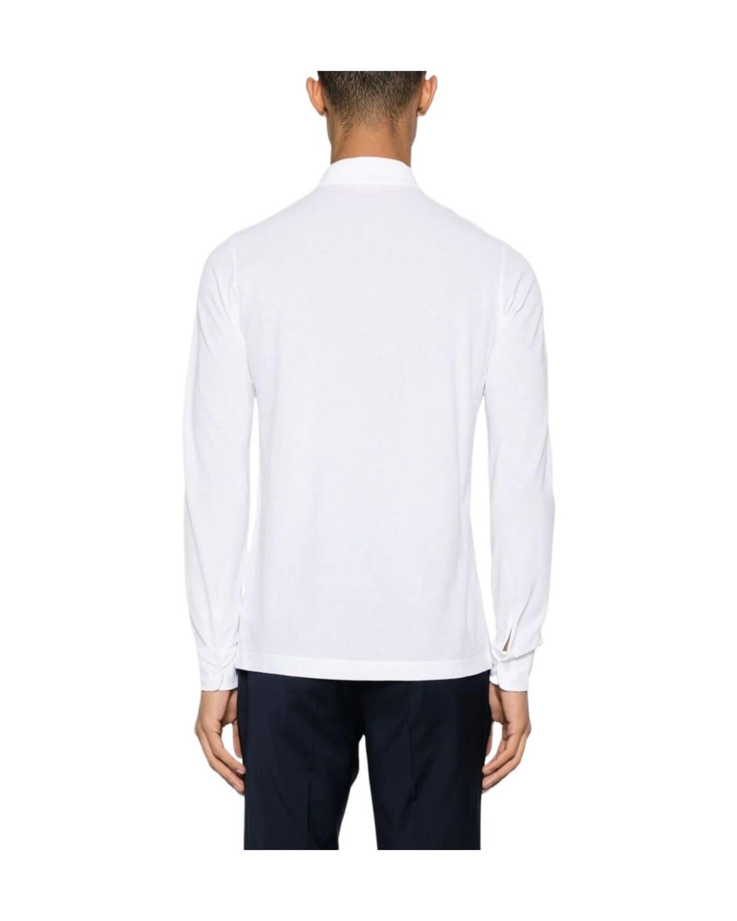 Zanone White Classic-Collar Cotton Shirt for men