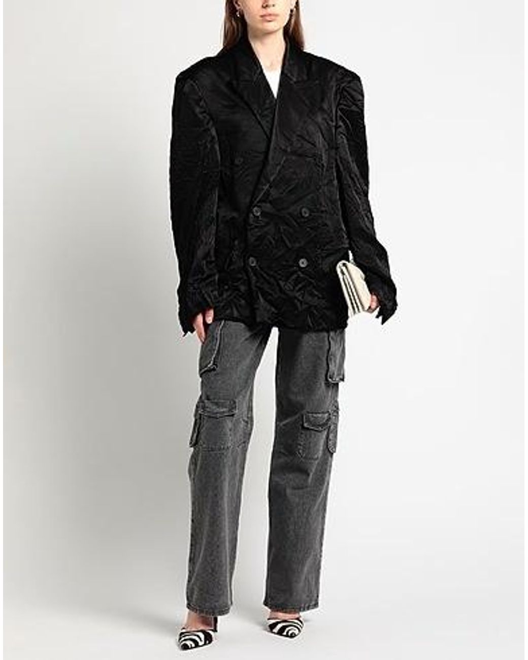 Balenciaga Black Double-Breasted Blazer