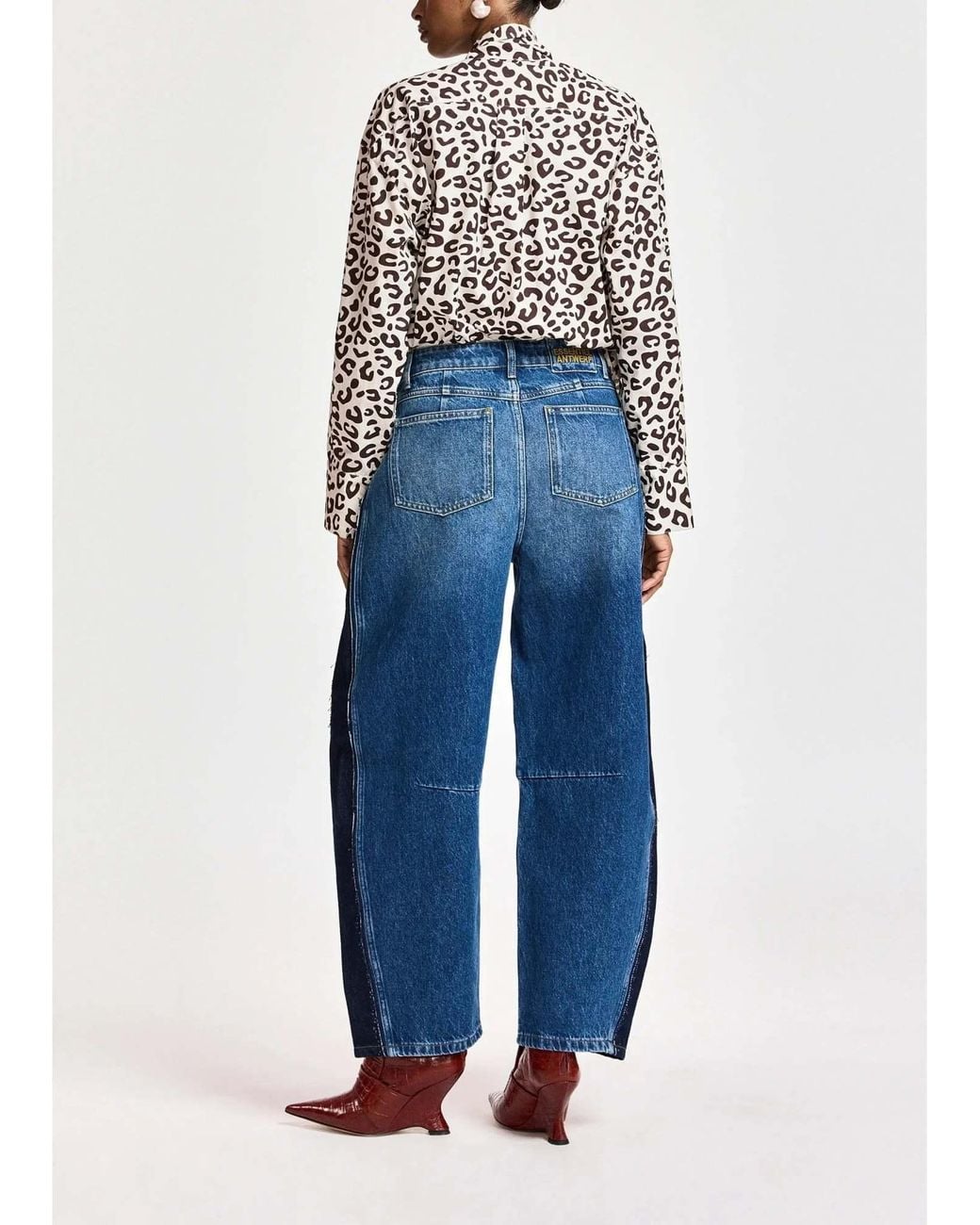 Essentiel Antwerp White Khaleesi Printed Pussy-Bow Blouse