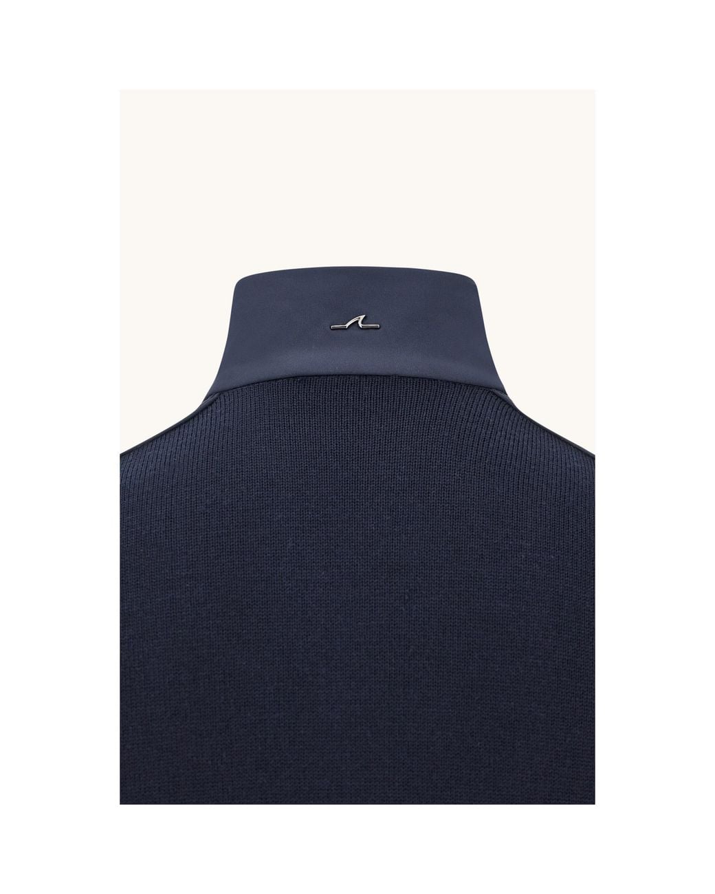Paul & Shark Blue Stand Collar Knit Jacket for men