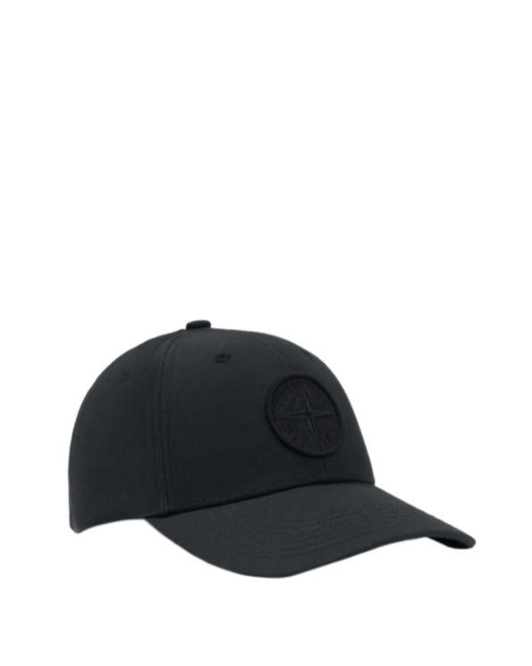 Stone Island Black Logo Embroidered Baseball Cap for men