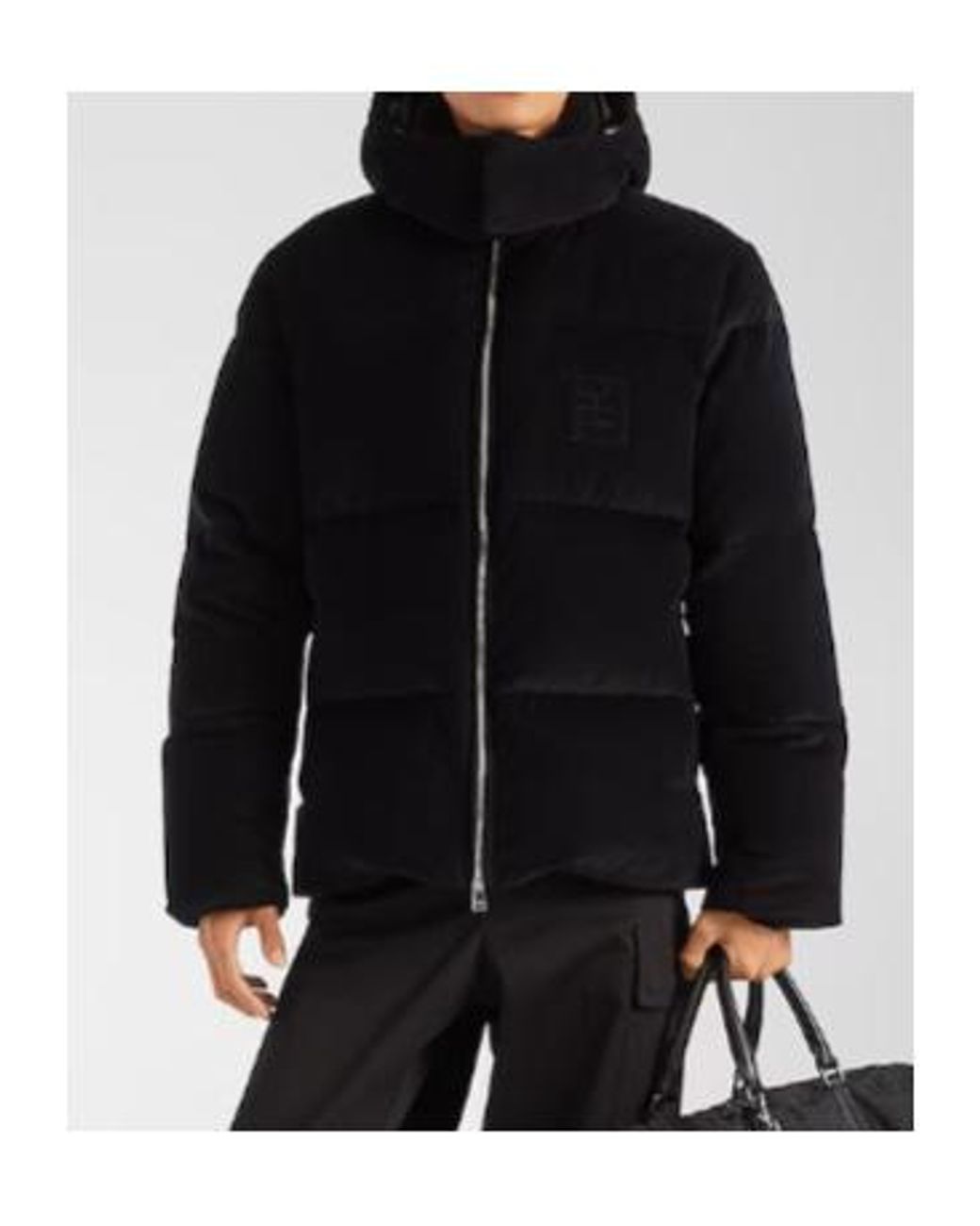 Fendi Black Corduroy Down Jacket for men